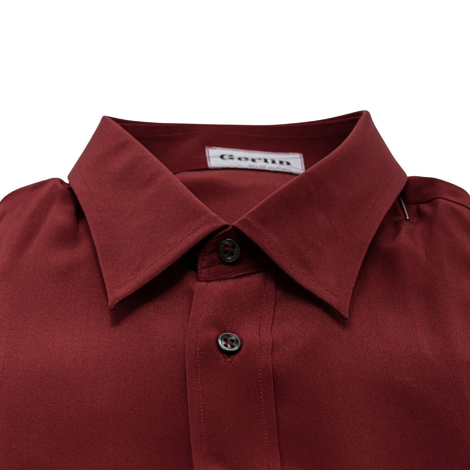 1400$  LUXURY GERLIN Shirt Red Short Sleeve 100% Silk 16-41 9H BIJAN