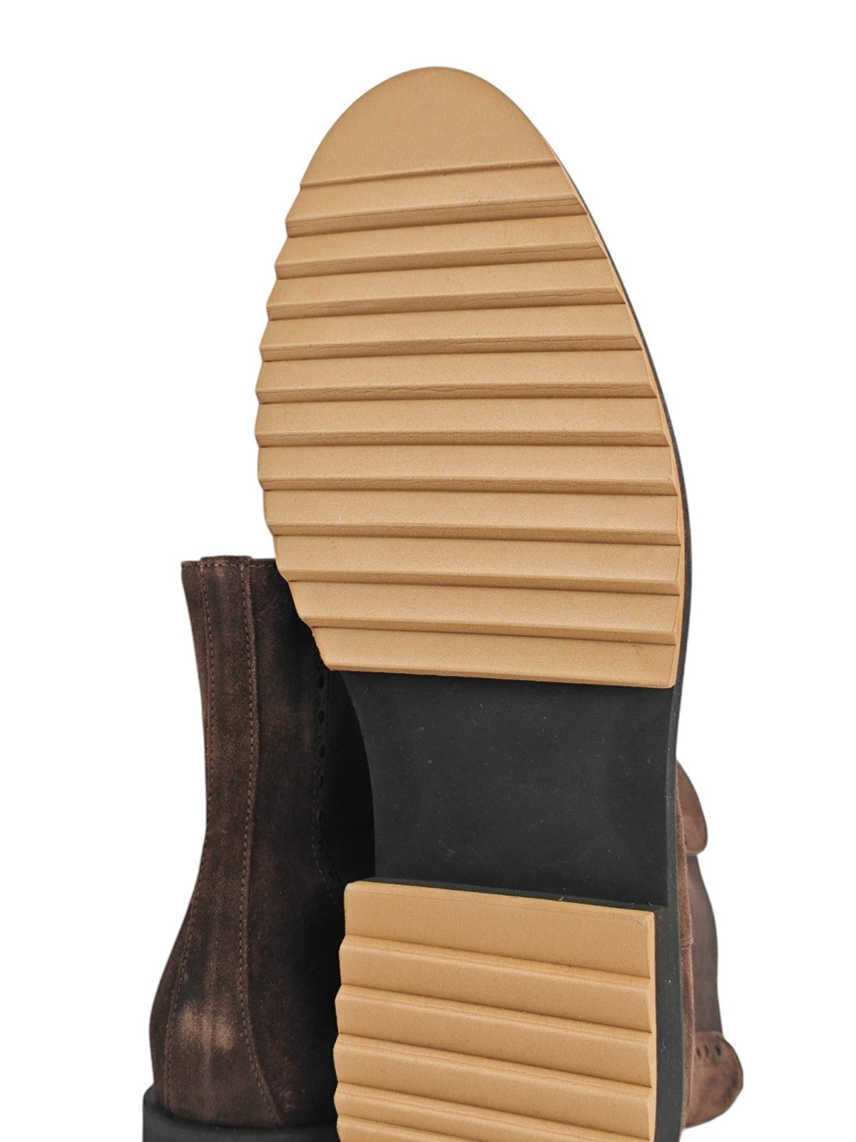 1350$ TESTONI "Pisa" Brown Chelsea Boot Shoes Eco Suede 8 UK / 9 US / 42 IT