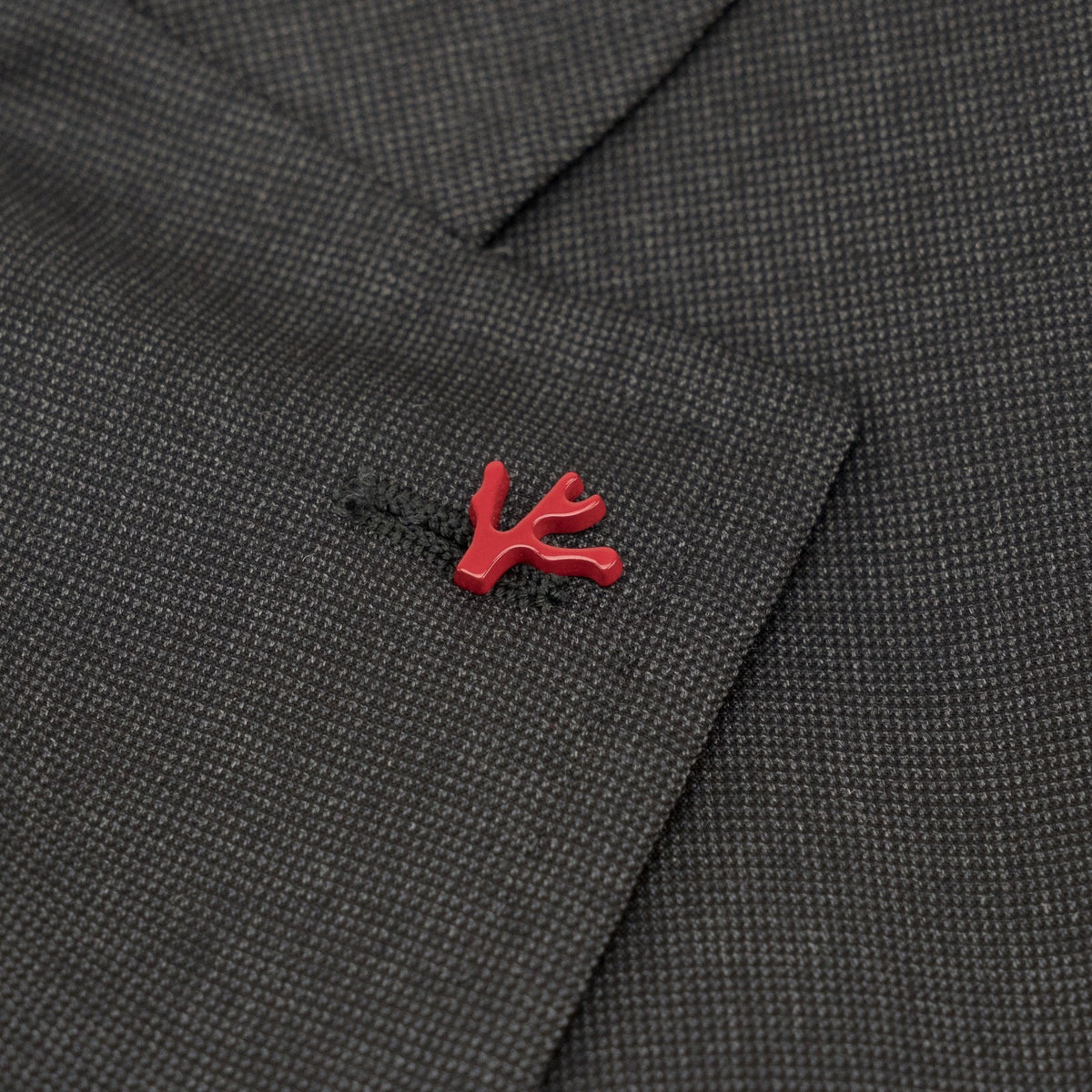 $6850 ISAIA NAPOLI "Capri" Dark Gray Suit Hand-Sewn Fine Wool Textured