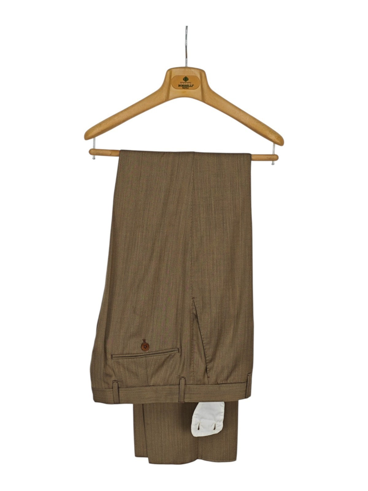 $3800 LUIGI BORRELLI NAPOLI Solaro Brown Full Hand-Sewn Suit Wool 38 US / 48 EU