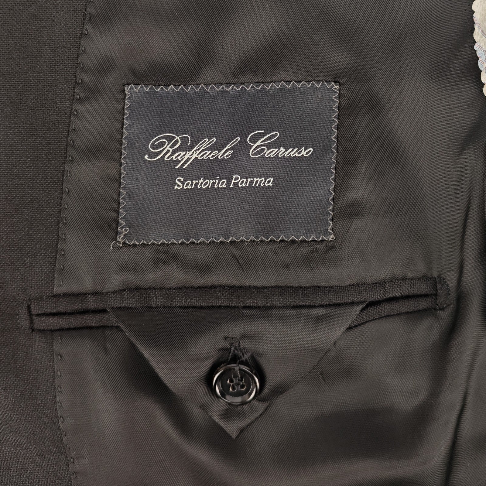 2200$ RAFFAELE CARUSO Black 3/2 Roll Sport Coat 100% Cashmere 42 US / 52 IT 7R