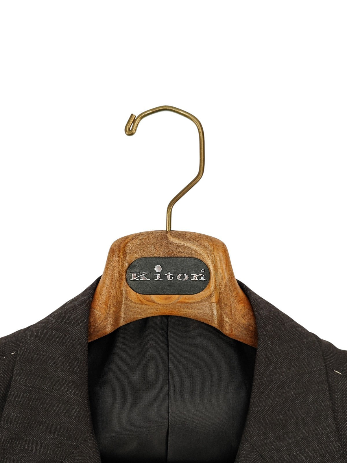 $7500 KITON NAPOLI Dark Brown Suit Total Handmade Wool Super 150’s 40 US / 50 IT