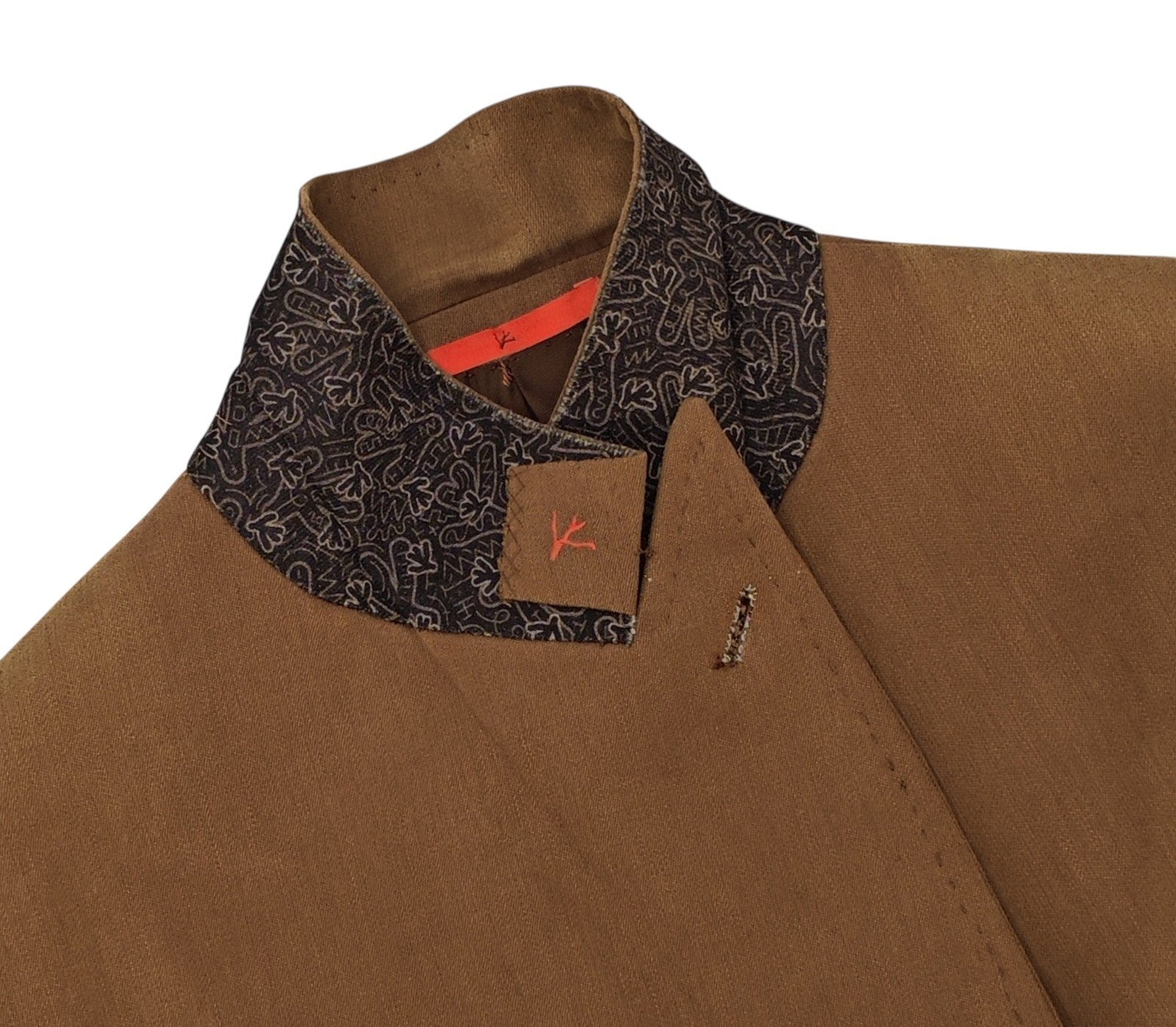 $8395 ISAIA "Domenico" Brown Double Breasted Suit 100% Linen 38 US / 48 EU 8R