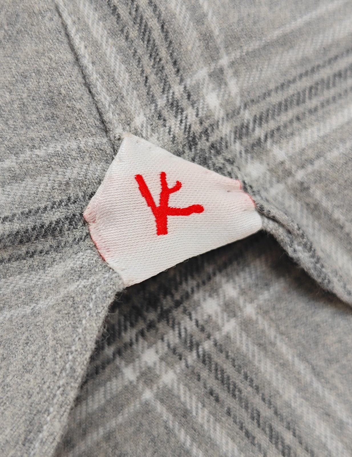 730$ ISAIA "Mix" Dress Shirt Gray Checks Hand-Sewn Flannel Cotton 16.5 - 42