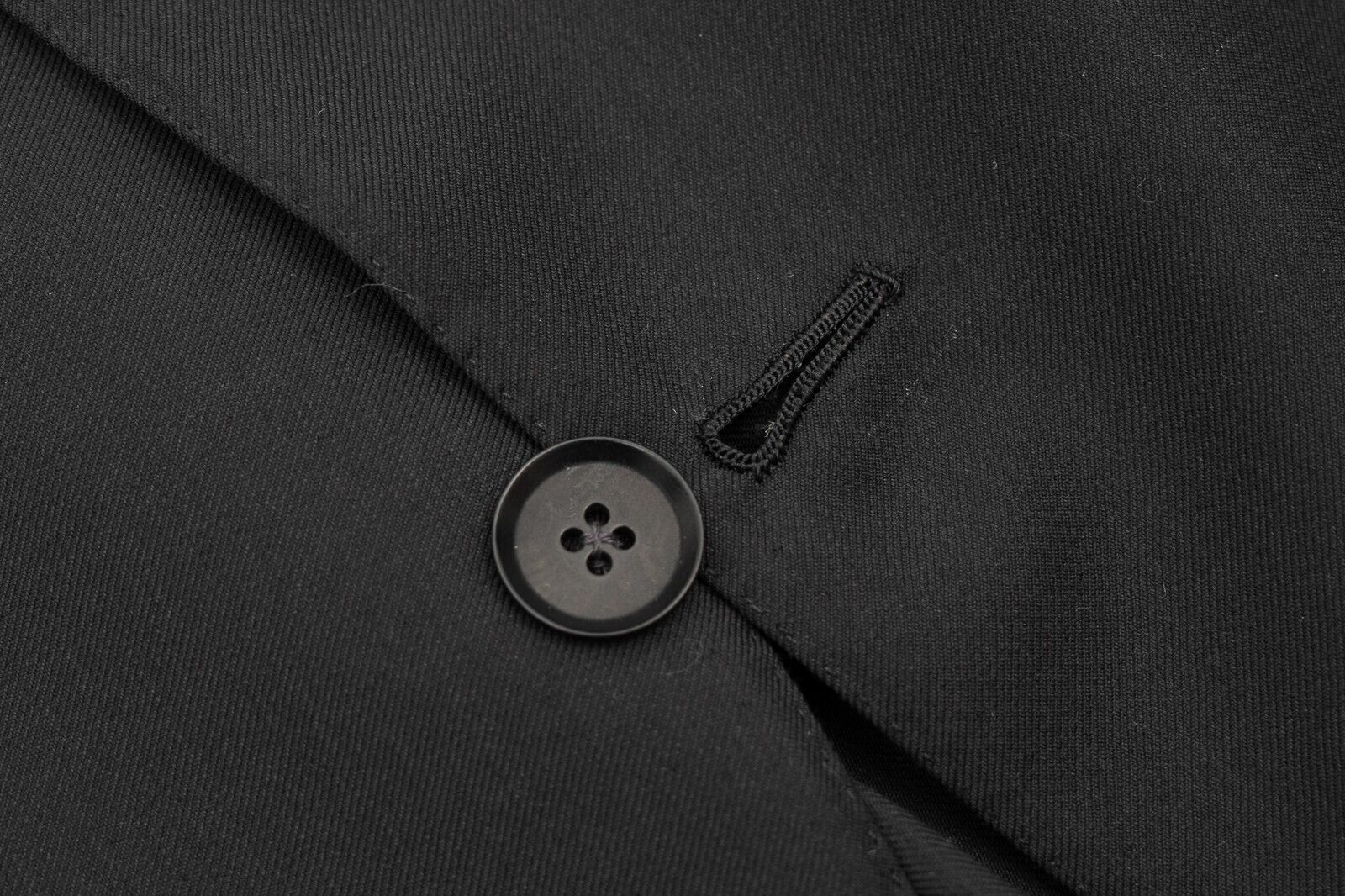 $5900 ISAIA "Made to Measure" Aquaspider Black Suit Wool 54 US / 64 EU