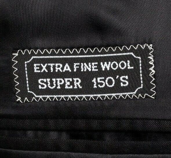 BELVEST Fine Wool Super 150's Black Formal 3 Pieces Suit 40 US / 50 EU 7R