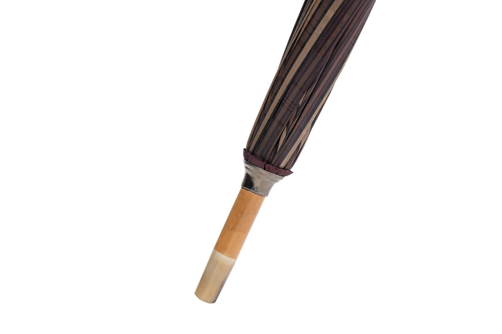 MARIO TALARICO NAPOLI Plaid Umbrella Handmade Real "OSTRICH" Handle