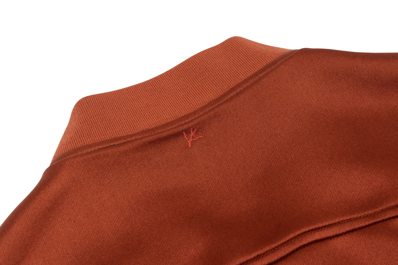 $3800 ISAIA NAPOLI Rust Satin Bomber Jacket Wool & Silk 38 US / 48 EU