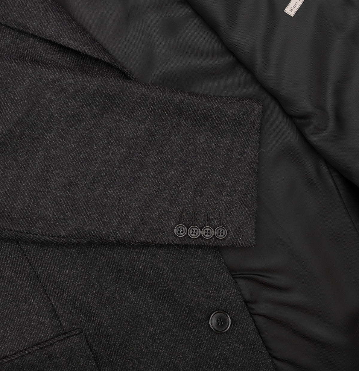 $2250 CANALI Charcoal Gray Overcoat Wool Water Resistant 48 US / 58 EU