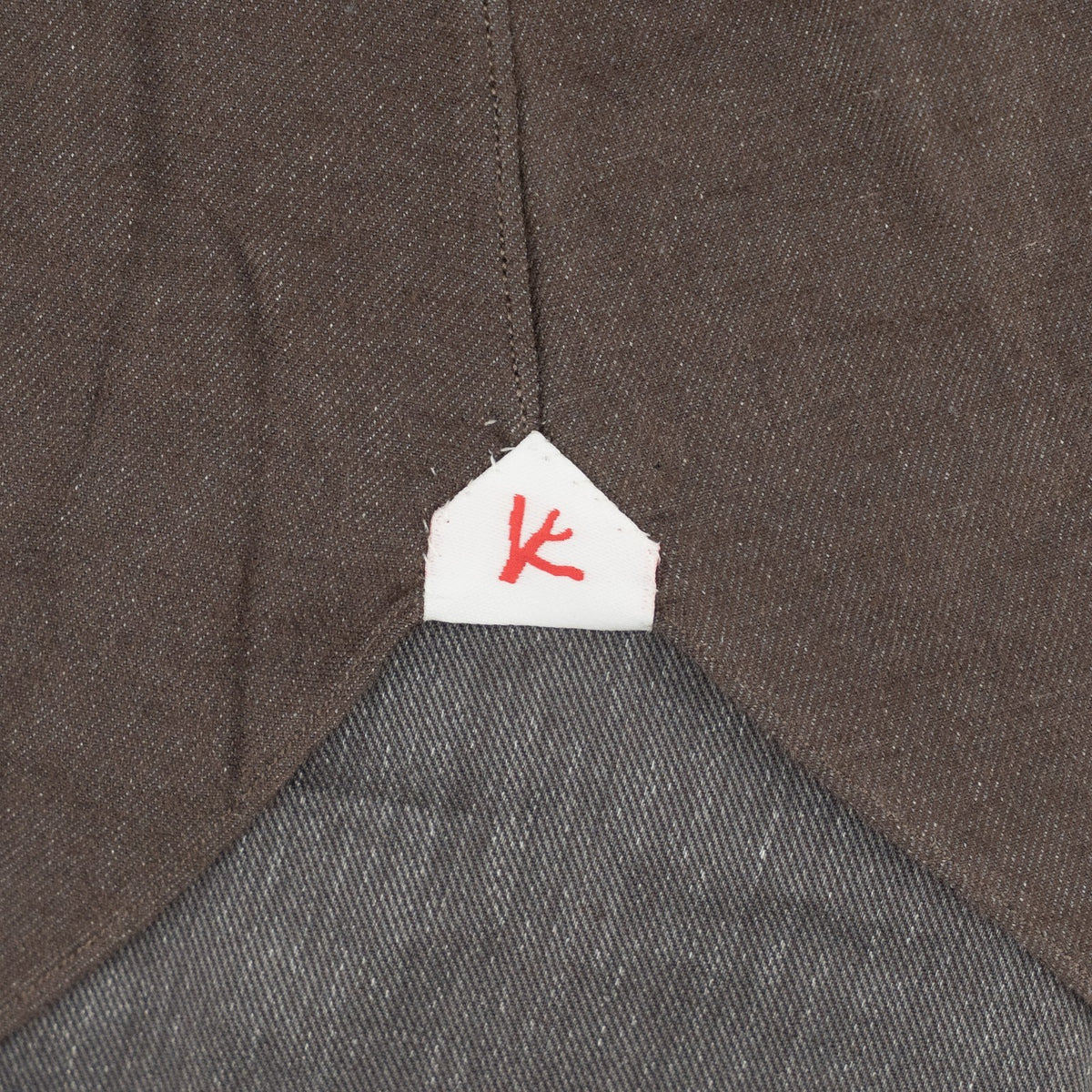 825$ ISAIA NAPOLI "Mix" Hand-Sewn Dress Shirt Brown Cotton / Cashmere 15 - 38
