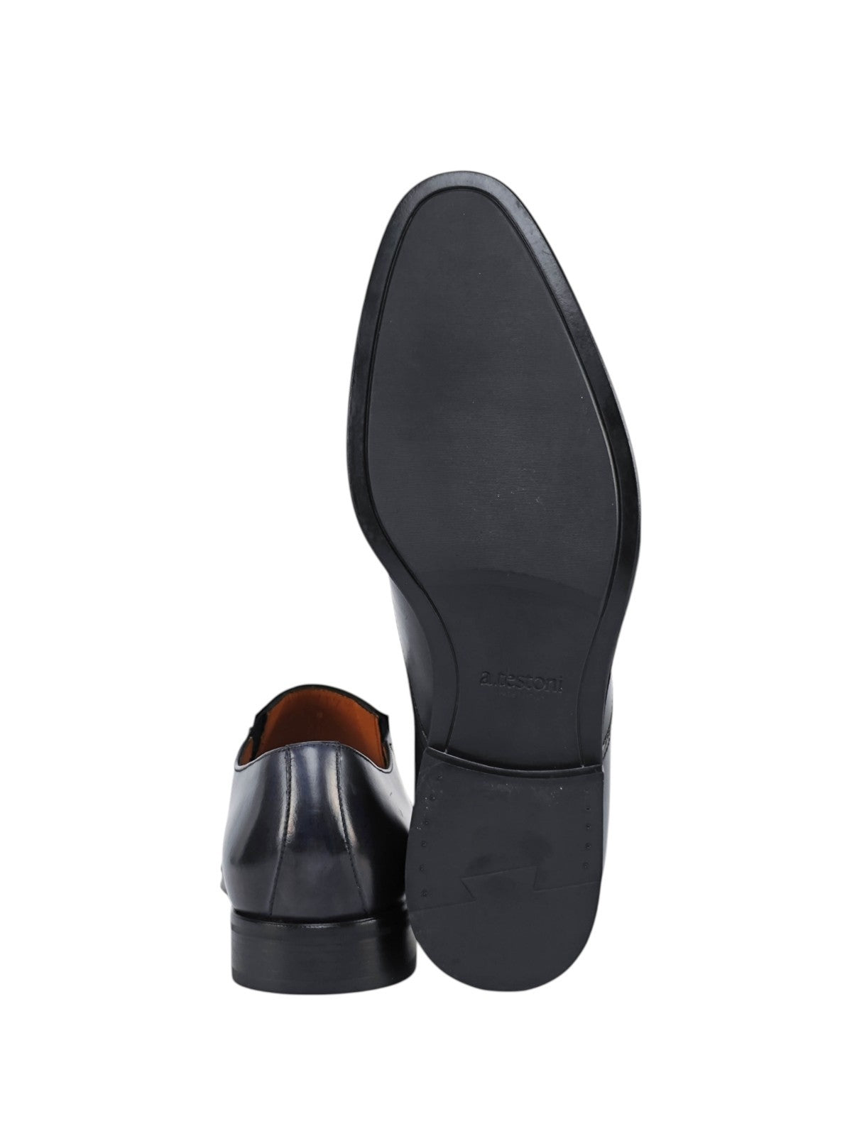 1200$ TESTONI 1929 Slip On Shoes Burnished Calf Blue Indigo 8 UK / 9 US / 42 IT