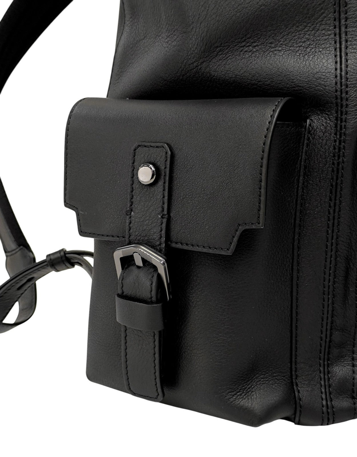 2200$ PINEIDER FIRENZE 1774 Black Calf Multiple Backpack Travel Weekender XL