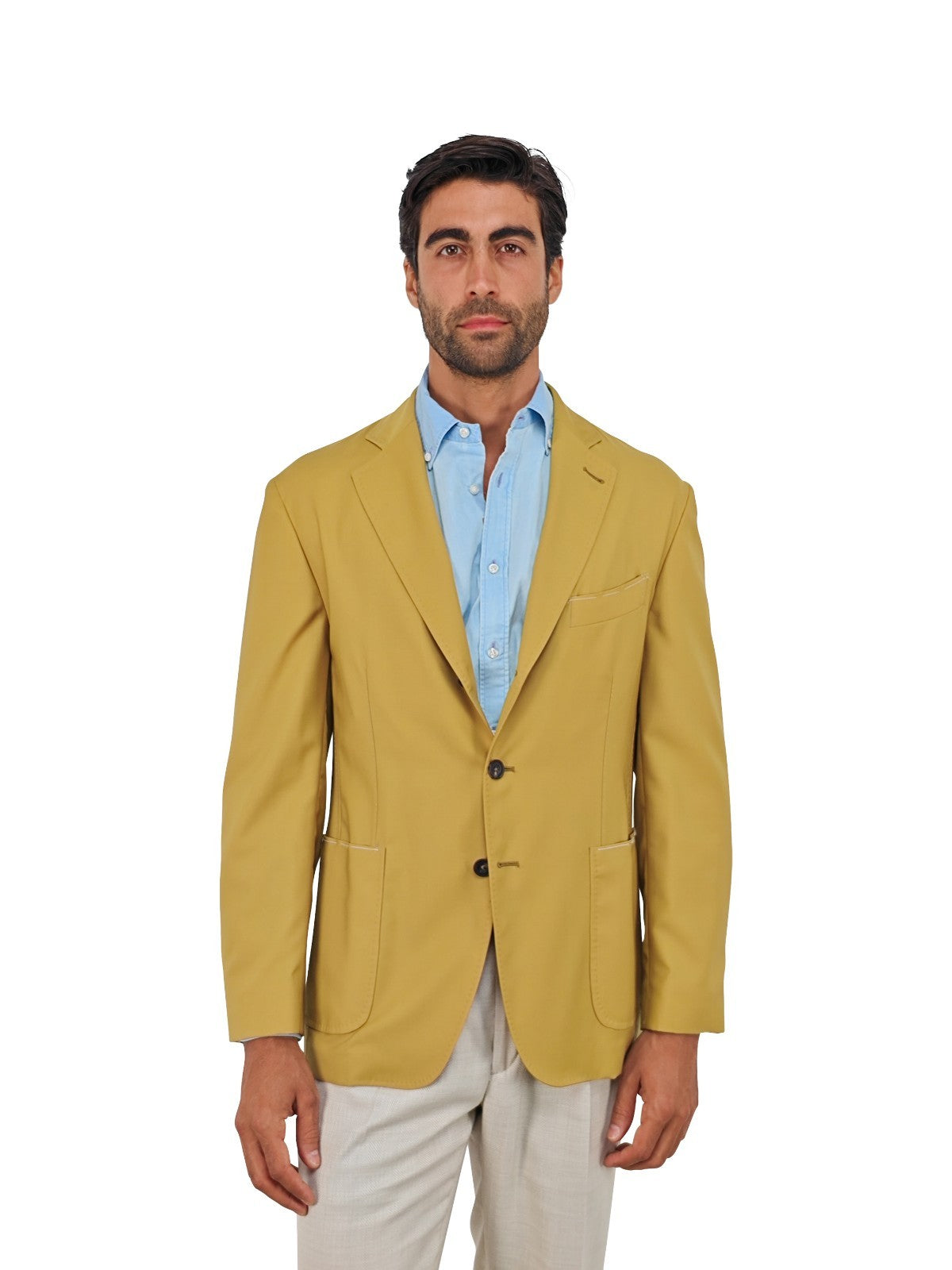 $1565 RUBINACCI NAPOLI Mustard Jacket Sport Coat Fine Wool 40 US / 50 EU