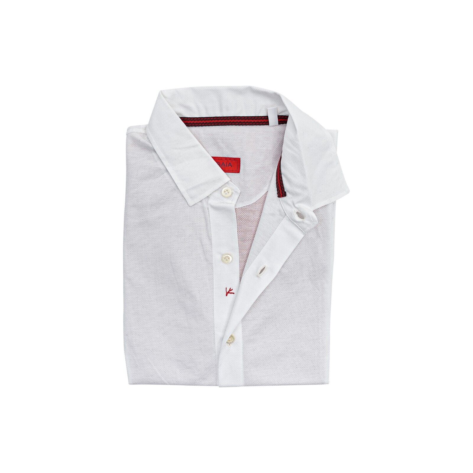 690$ ISAIA NAPOLI Solid White Hand-Sewn Short Sleeve Shirt Cotton 15.75 - 40