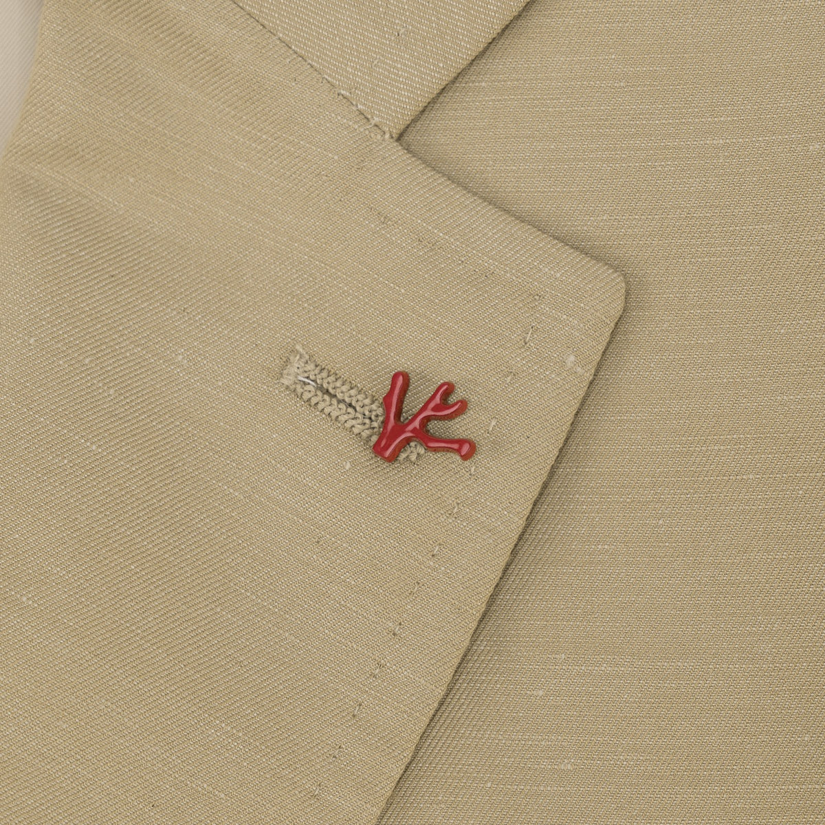 $5950 ISAIA NAPOLI "Capri" Light Beige Suit Cotton / Linen 36 US / 46 EU 8R