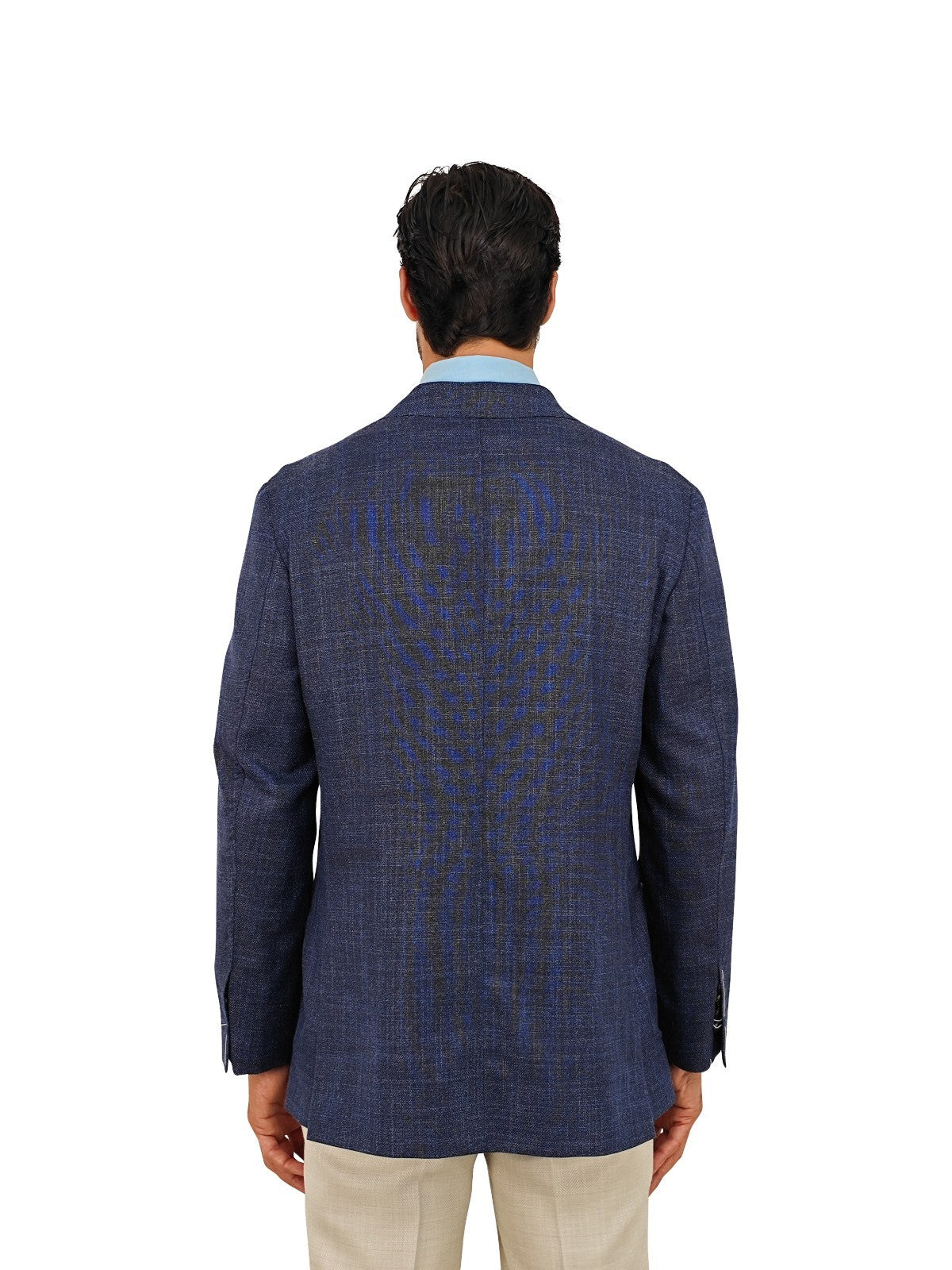 $1950 RUBINACCI NAPOLI Blue Jacket Sport Coat Wool / Silk 42 US 52 EU