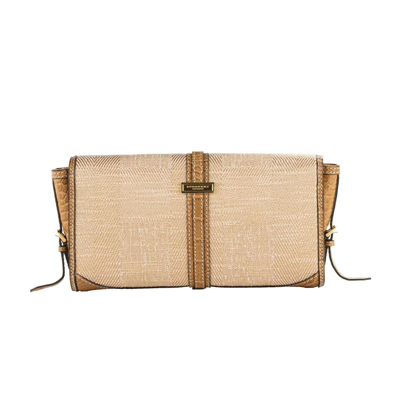 $4850 BURBERRY Mayfield Shale Pink Handbag Bag Genuine Alligator Padlock