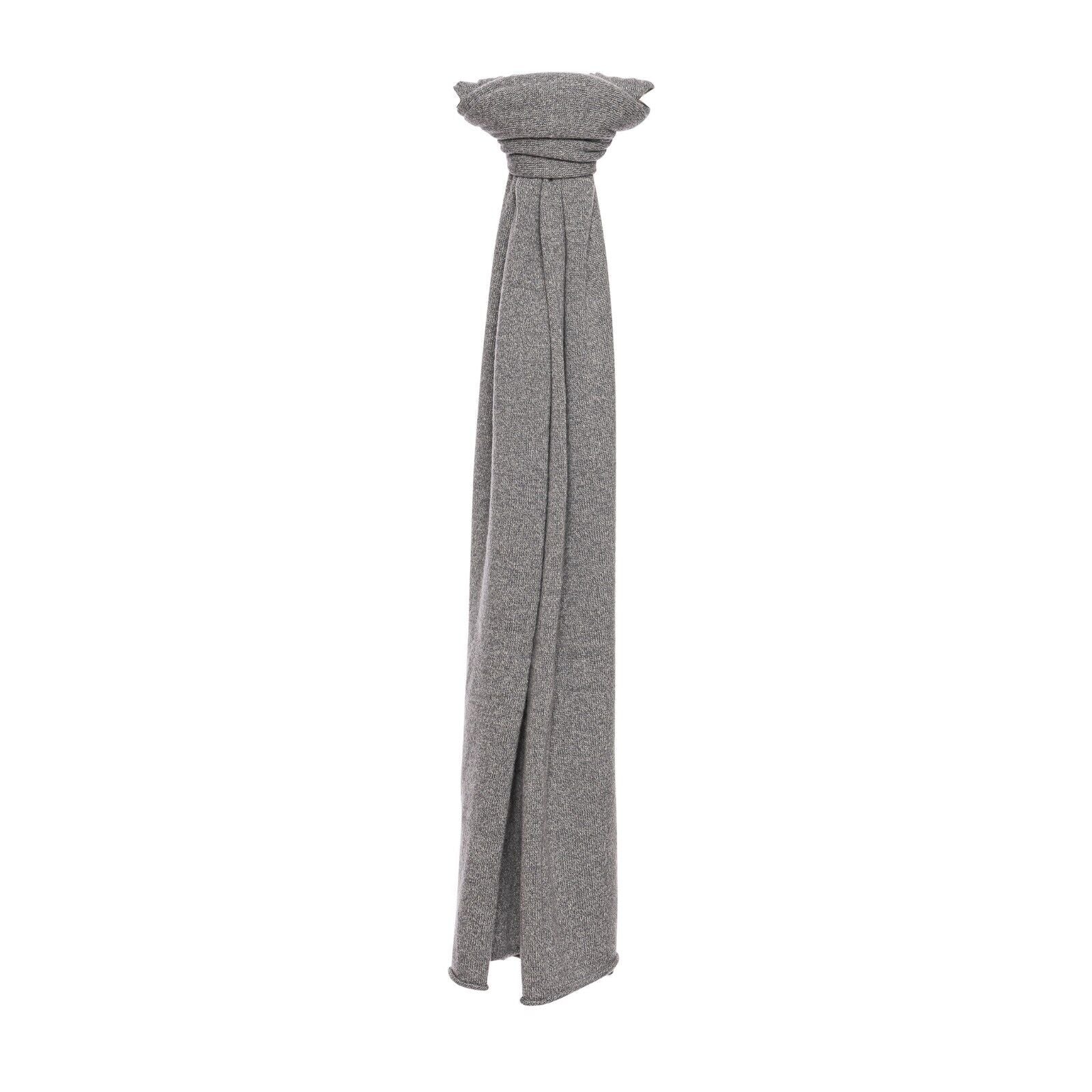 360$ FEDELI CASHMERE Casual Chic Stole Scarf Grey 100% Soft Cashmere