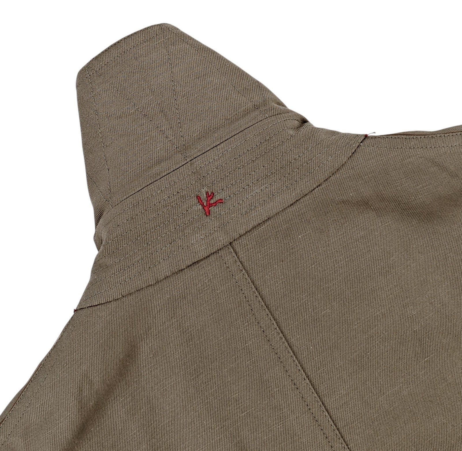 5450$ ISAIA NAPOLI Light Beige Carcoat Overcoat Cotton - Linen 38 US / 48 EU