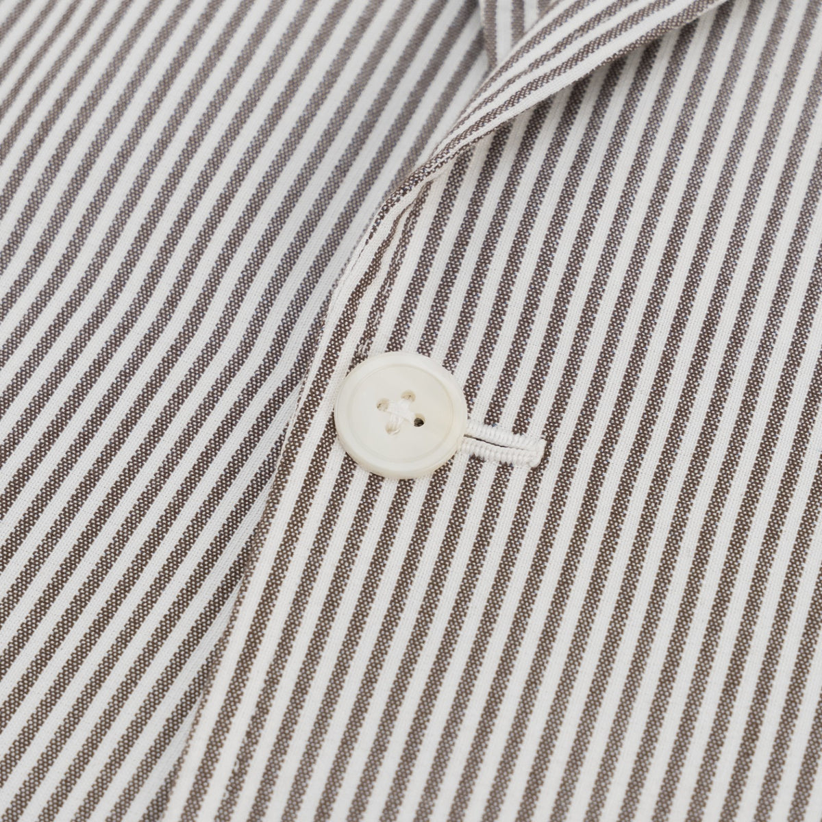 $6450 ISAIA NAPOLI "Capri" White / Brown Suit Cotton / Silk 38 US / 48 EU 8R