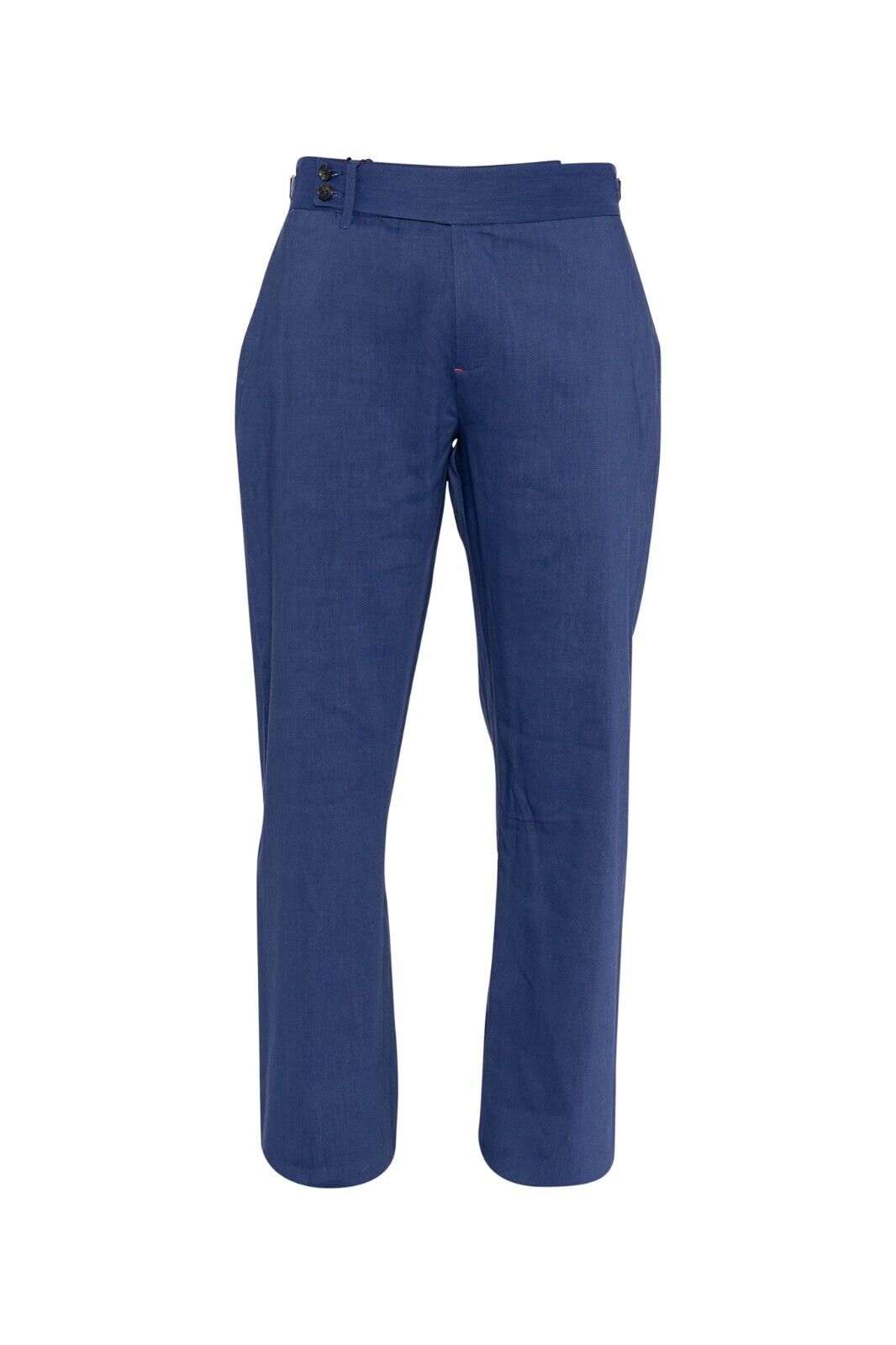 1250$ ISAIA NAPOLI Blue Casalnuovo Trouser Pant Wool / Linen 36 US 52 EU