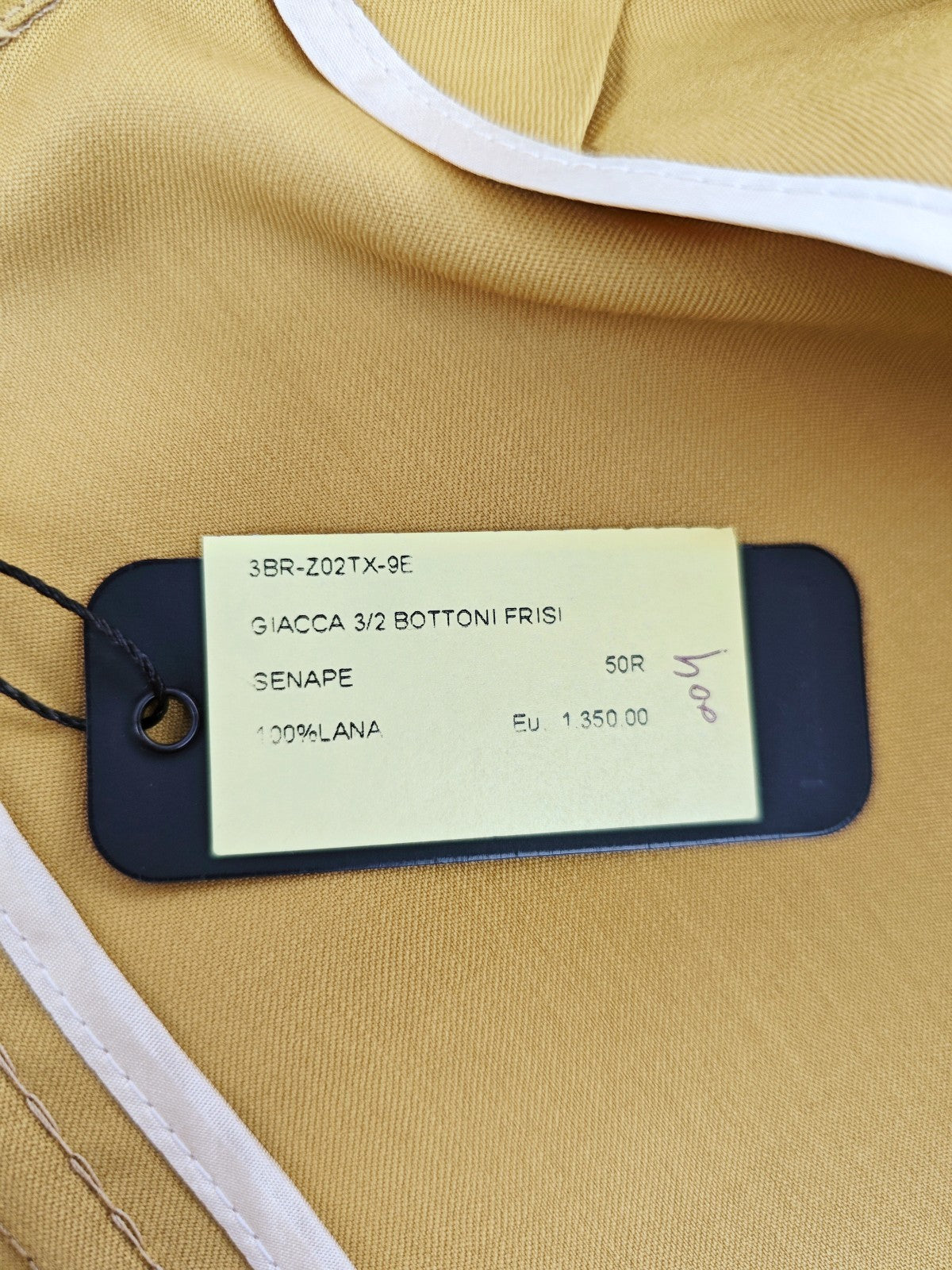 $1565 RUBINACCI NAPOLI Mustard Jacket Sport Coat Fine Wool 40 US / 50 EU