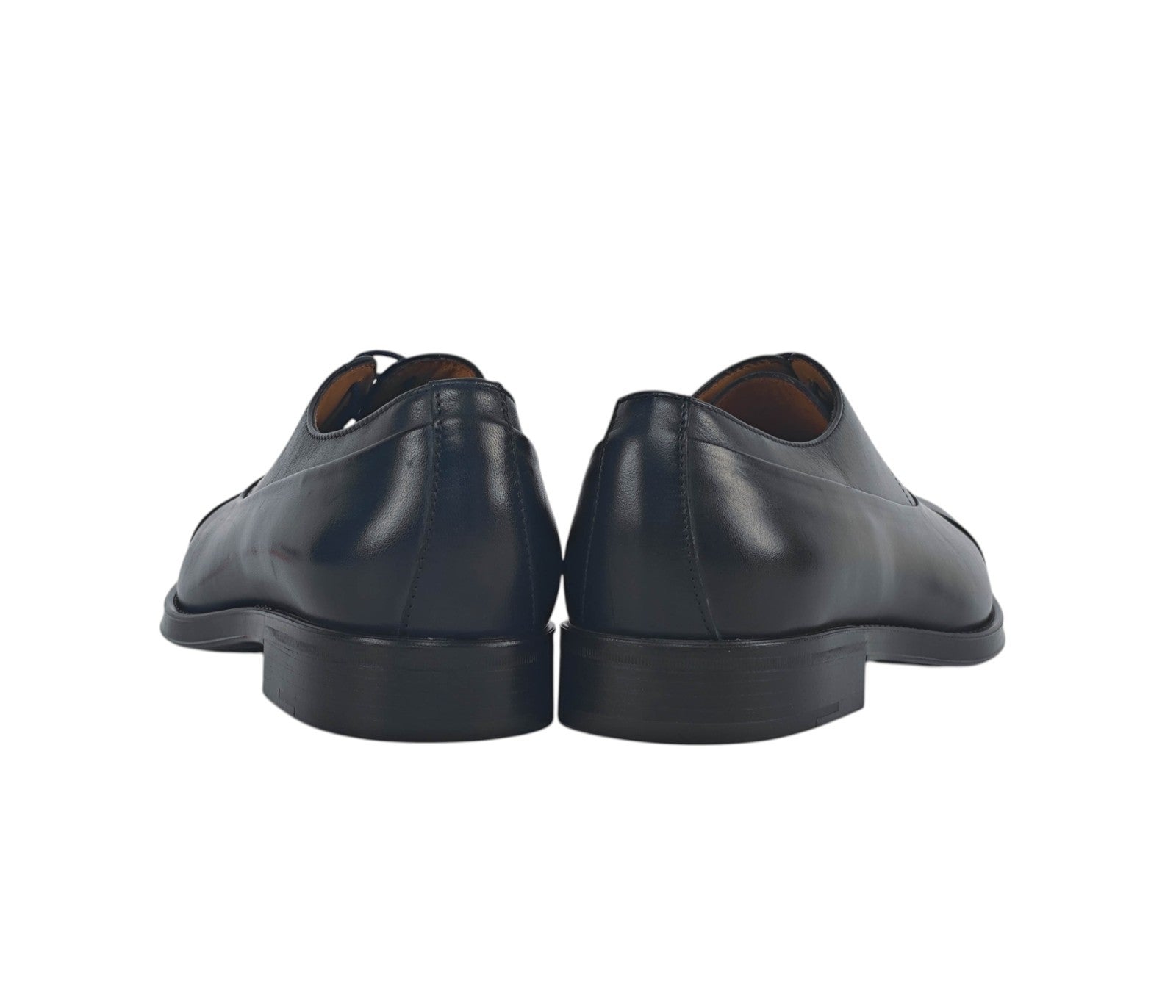 950$ TESTONI 1929 "Salerno" Oxford Shoes Vintage Calf Navy 8 UK / 9 US / 42 IT