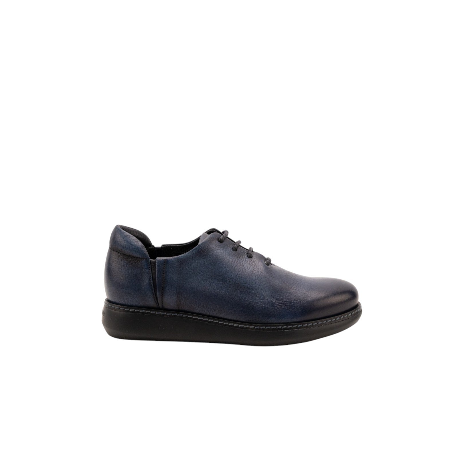 $1150 GIORGIO ARMANI Derby Sneakers Shoes buffered blue - Made In Italy