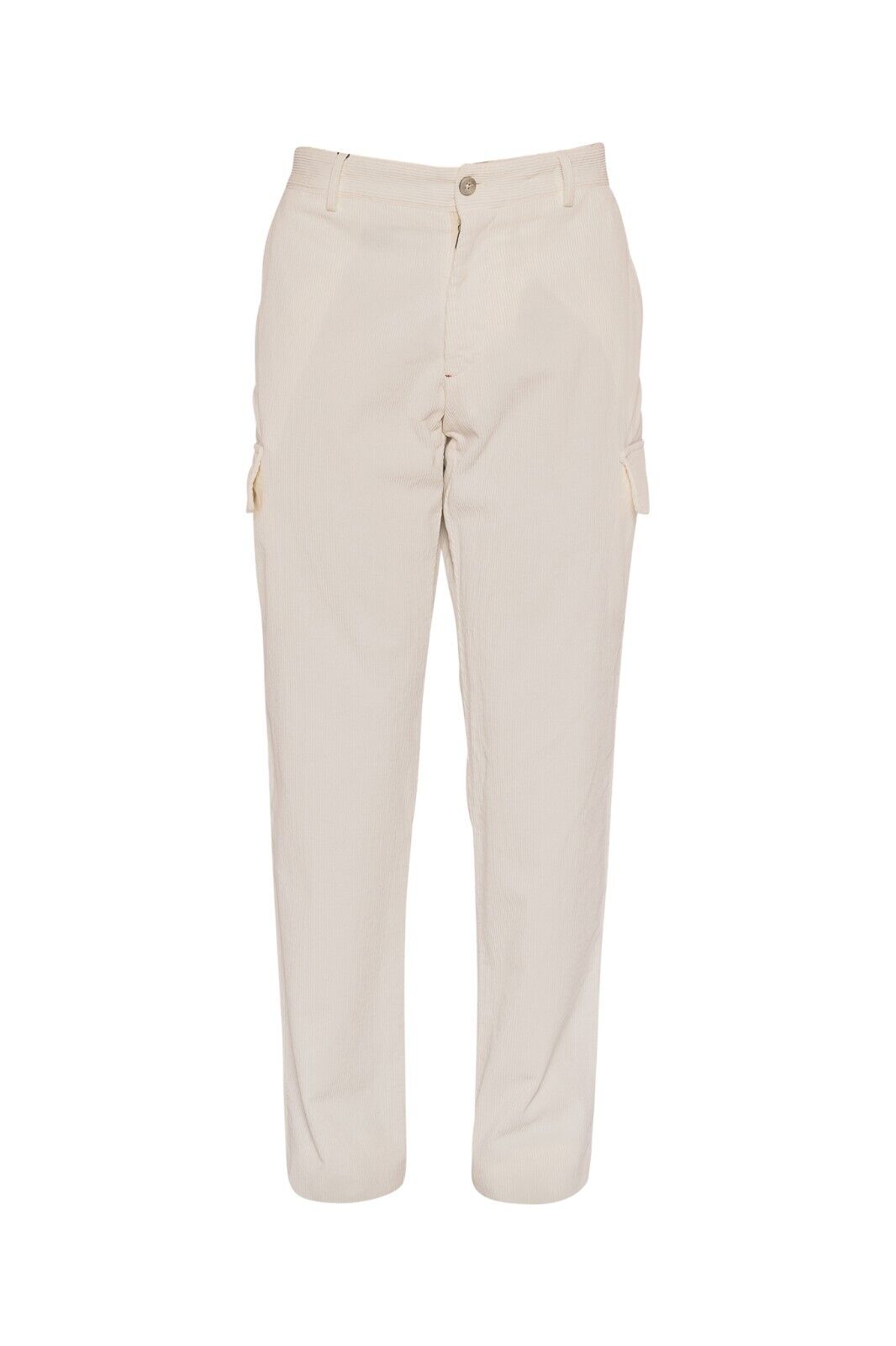 690$ ISAIA NAPOLI White Cargo Trousers Pant Corduroy Soft Cotton 32 US / 48 EU