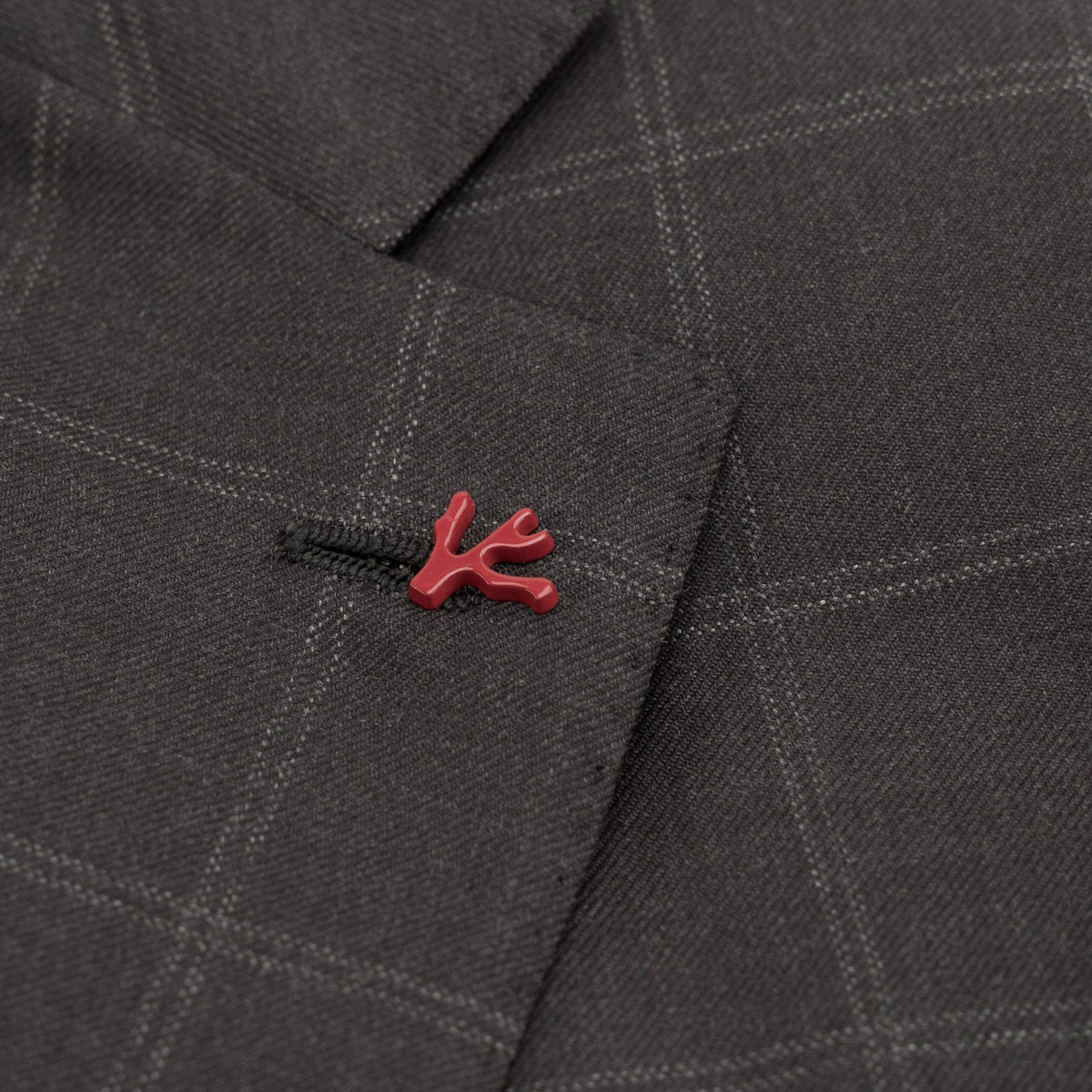 $6850 ISAIA NAPOLI "Gregorio" Dark Gray Suit Hand-Sewn Fine Wool Checks