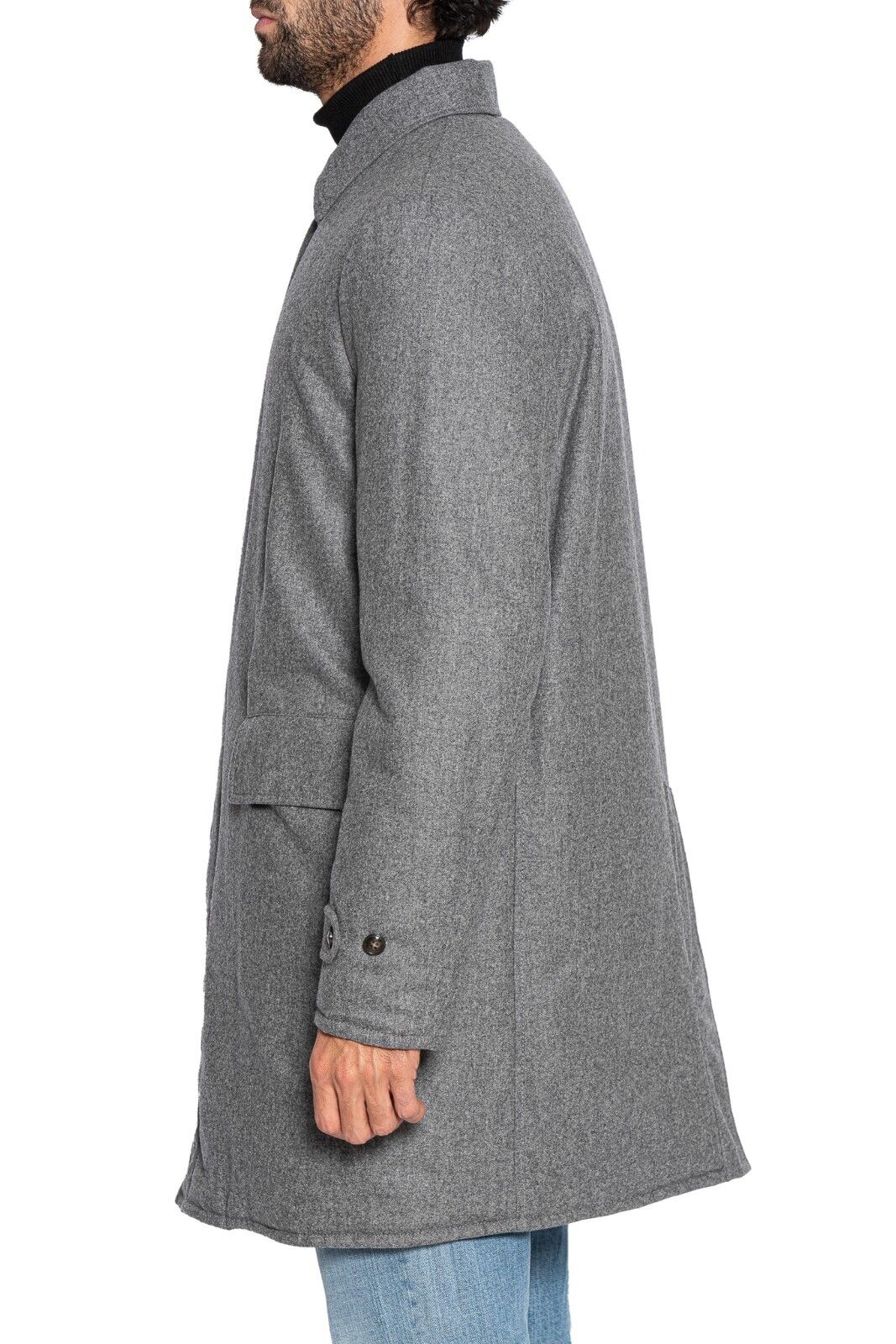 850$ MI.DA TOKYO-FIRENZE Parka Coat Reversible Wool Water Repellent 40 US 50 EU