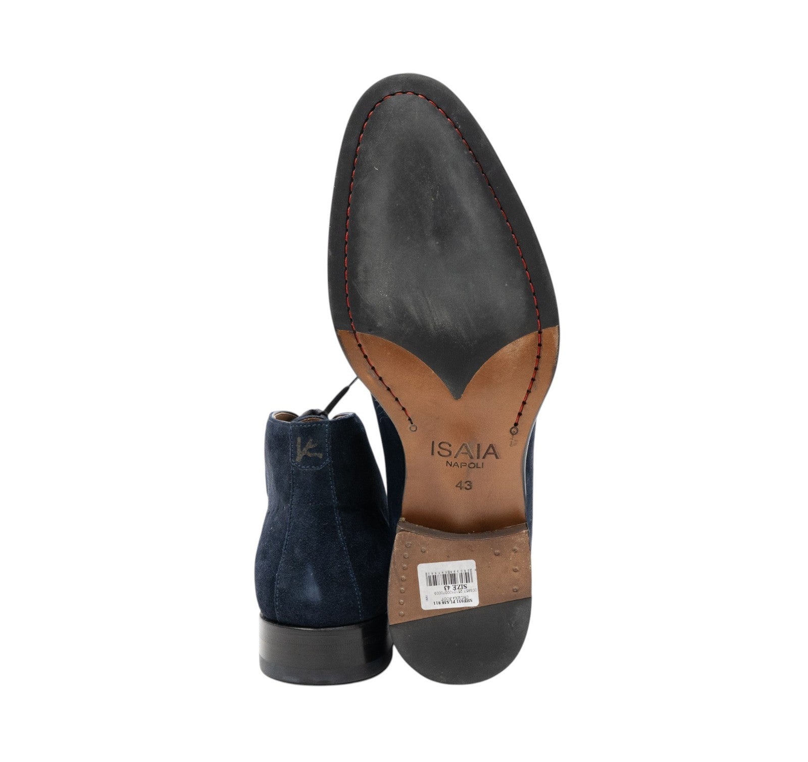 ISAIA NAPOLI Blue Cukka Boot Shoes Suede Leather Handmade 9 UK / 10 US / 43 IT