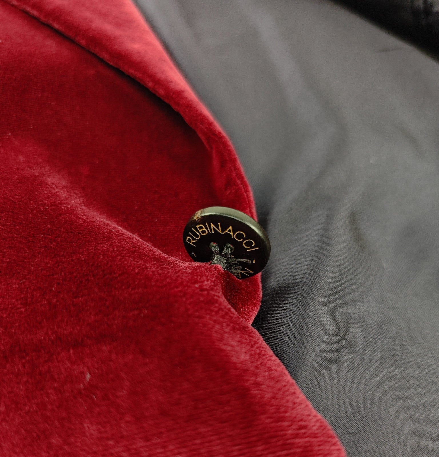 $1660 RUBINACCI NAPOLI Bordeaux 1 Buttons Jacket Velvet Cotton / Silk