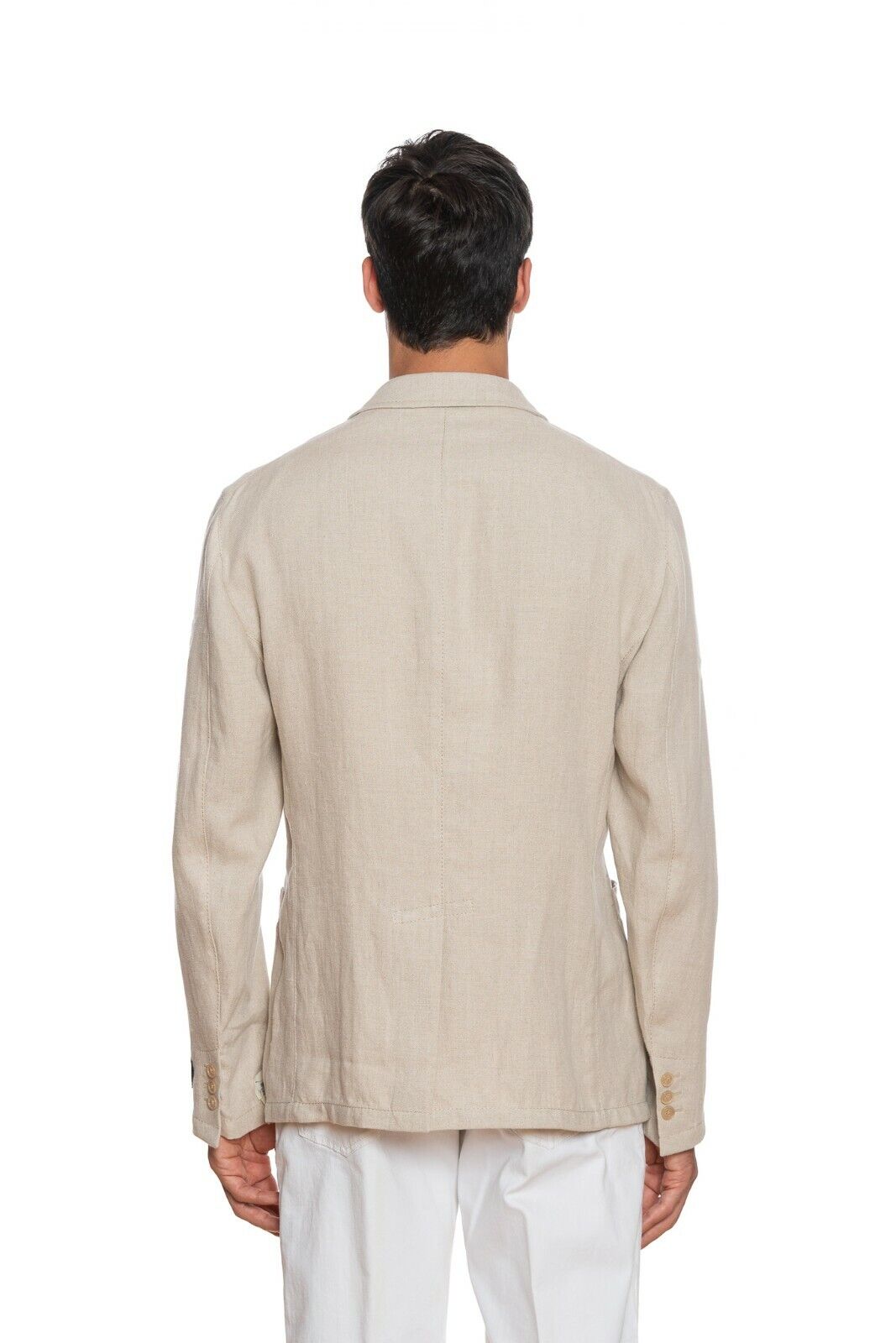 1800$ BELVEST Jacket Beige Solid Pure Washed Linen Drop 8 JACKETINTHEBOX Edition