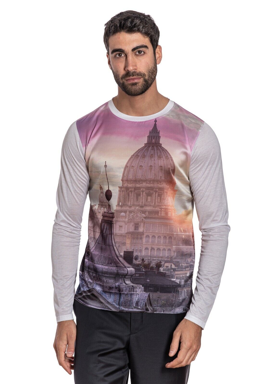 1400$ GERLIN T-Shirt 100% Silk & Cotton Lisle "SAN PIETRO" Size M BIJAN
