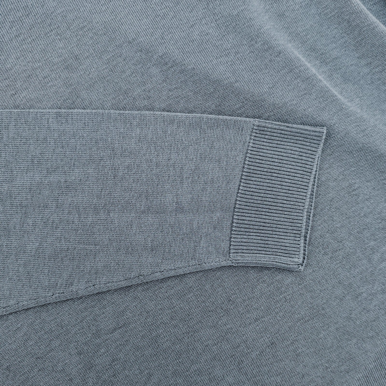 2100$ ISAIA NAPOLI Ice Blue Polo Sweater Long Sleeve 100% Silk Size M