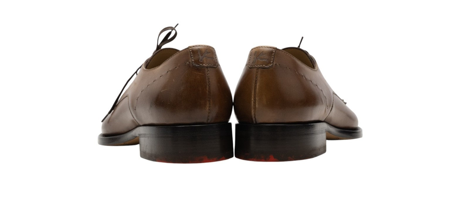 ISAIA NAPOLI Whiskey Derby Shoes Calf Leather Handmade 9 UK / 10 US / 43 IT