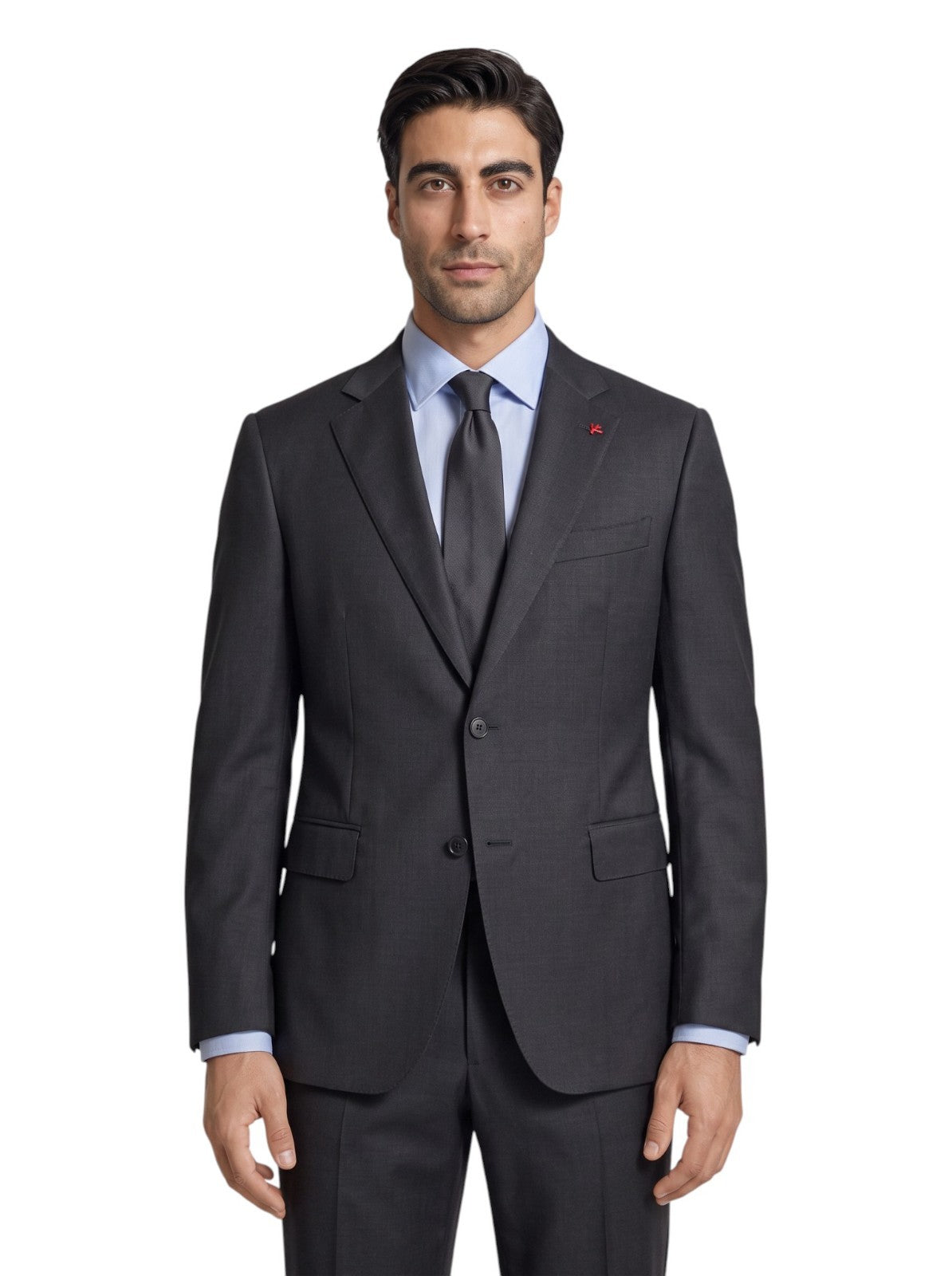 $6500 ISAIA NAPOLI Charcoal Gray Hand-Sewn Suit Wool 100's 44 US / 54 EU 7R