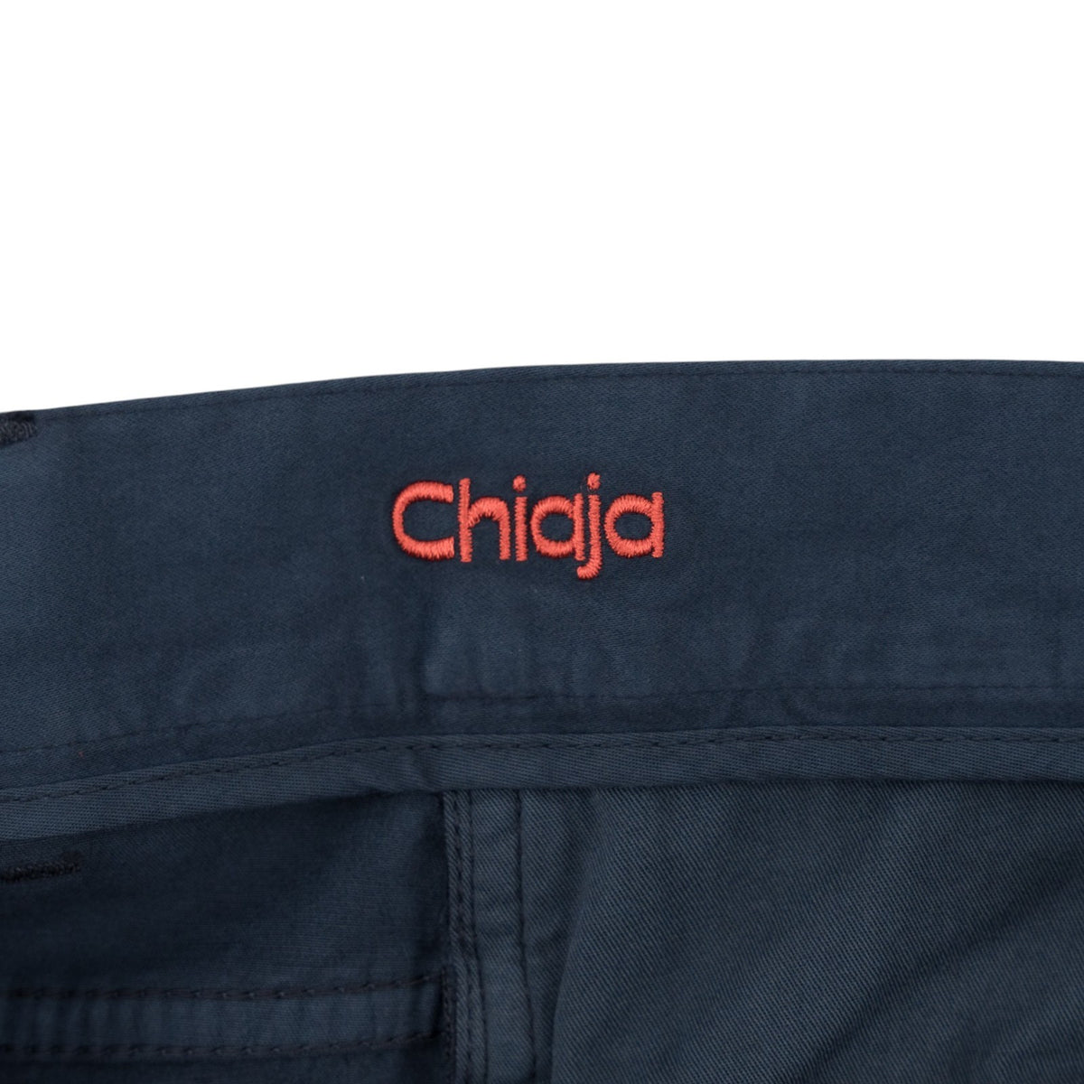 925$ ISAIA NAPOLI "Chiaia" Blue Chino Sport Pant Cotton Cashmere - Leather Tag
