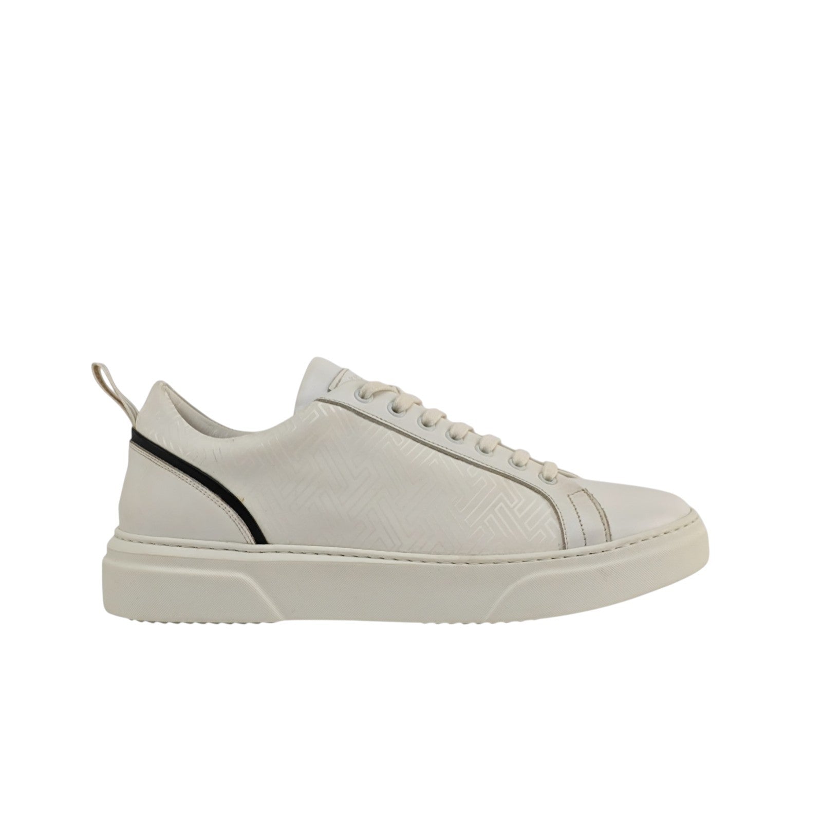 700$ TESTONI Sneaker Weaving T Macro Calf White 8 UK / 9 US / 42 IT