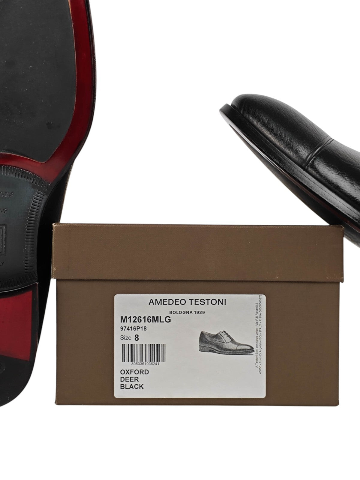1700$ TESTONI Black Label Oxford Shoes Goodyear Welted Deerskin 8 UK 9 US 42 IT