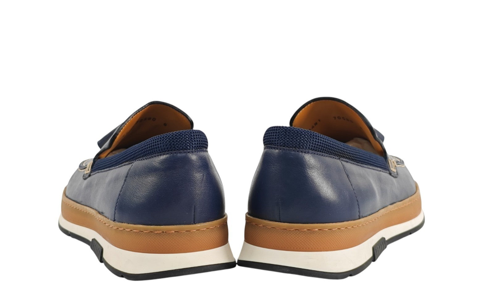 850$ TESTONI "Livorno" SlipOn Casual Loafer Blue Calf 8 UK / 9 US / 42 IT