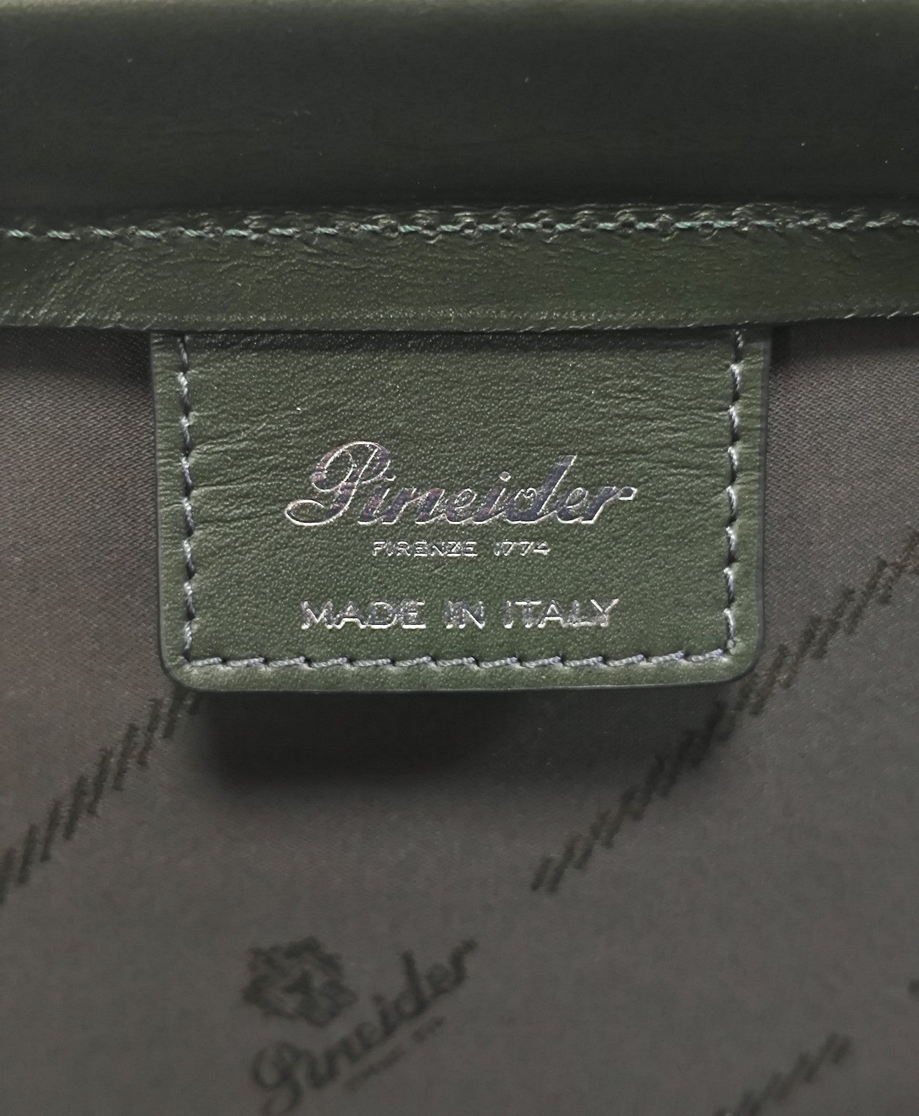1520$ PINEIDER "Metro Smooth" Calf Diplomatic Briefcase Work Doctor Bag Green