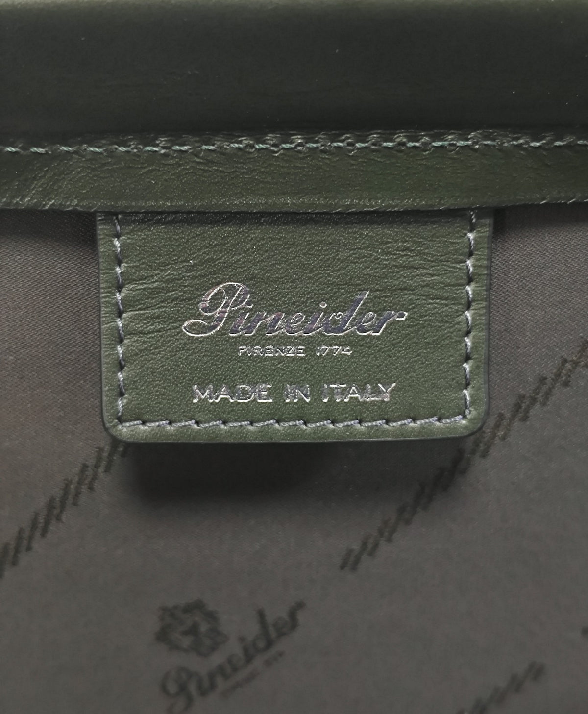 1520$ PINEIDER "Metro Smooth" Calf Diplomatic Briefcase Work Doctor Bag Green