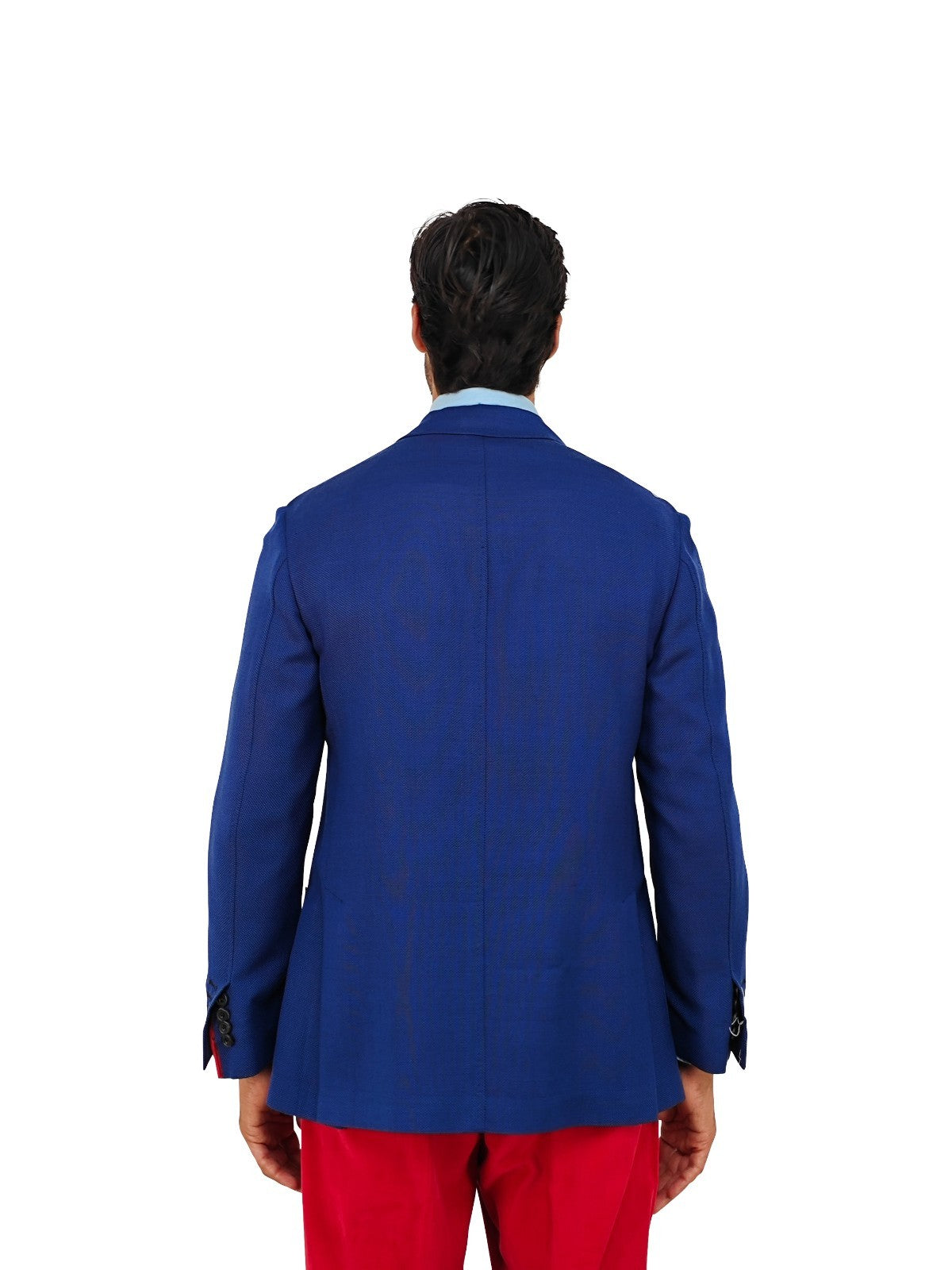 $1590 RUBINACCI NAPOLI Blue Jacket Knit Wool / Mohair / Silk 40 US / 50 EU