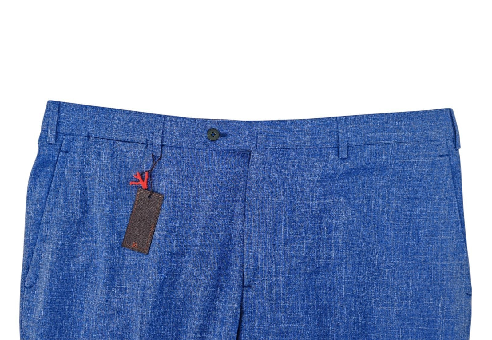 1550$ ISAIA Hand-Sewn Tapered Dress Pant Wool Linen Silk 42 US / 58 EU 8R