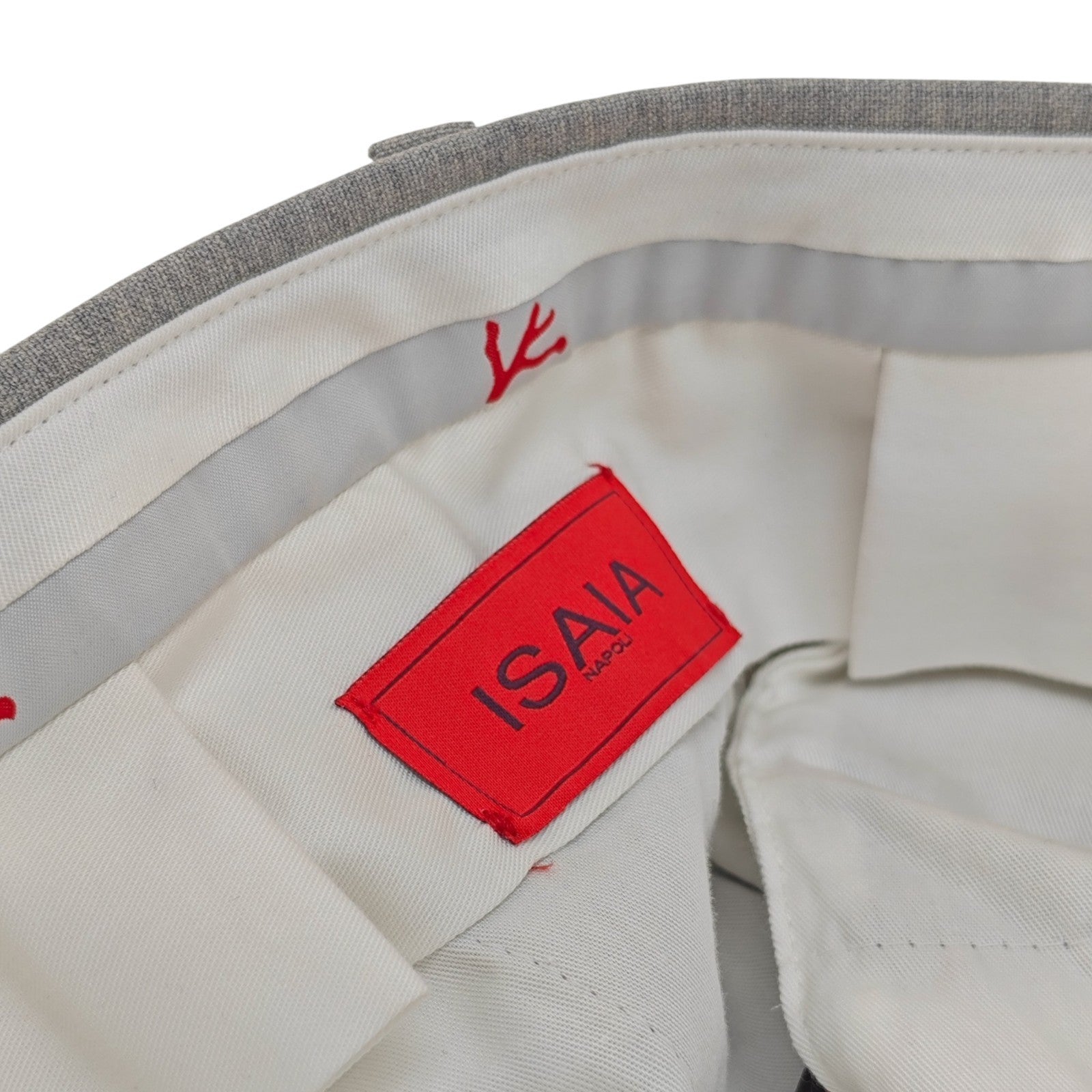 1650$ ISAIA "Sanità" Gray Tapered Dress Pant Fine Stretch Wool Comfort Project