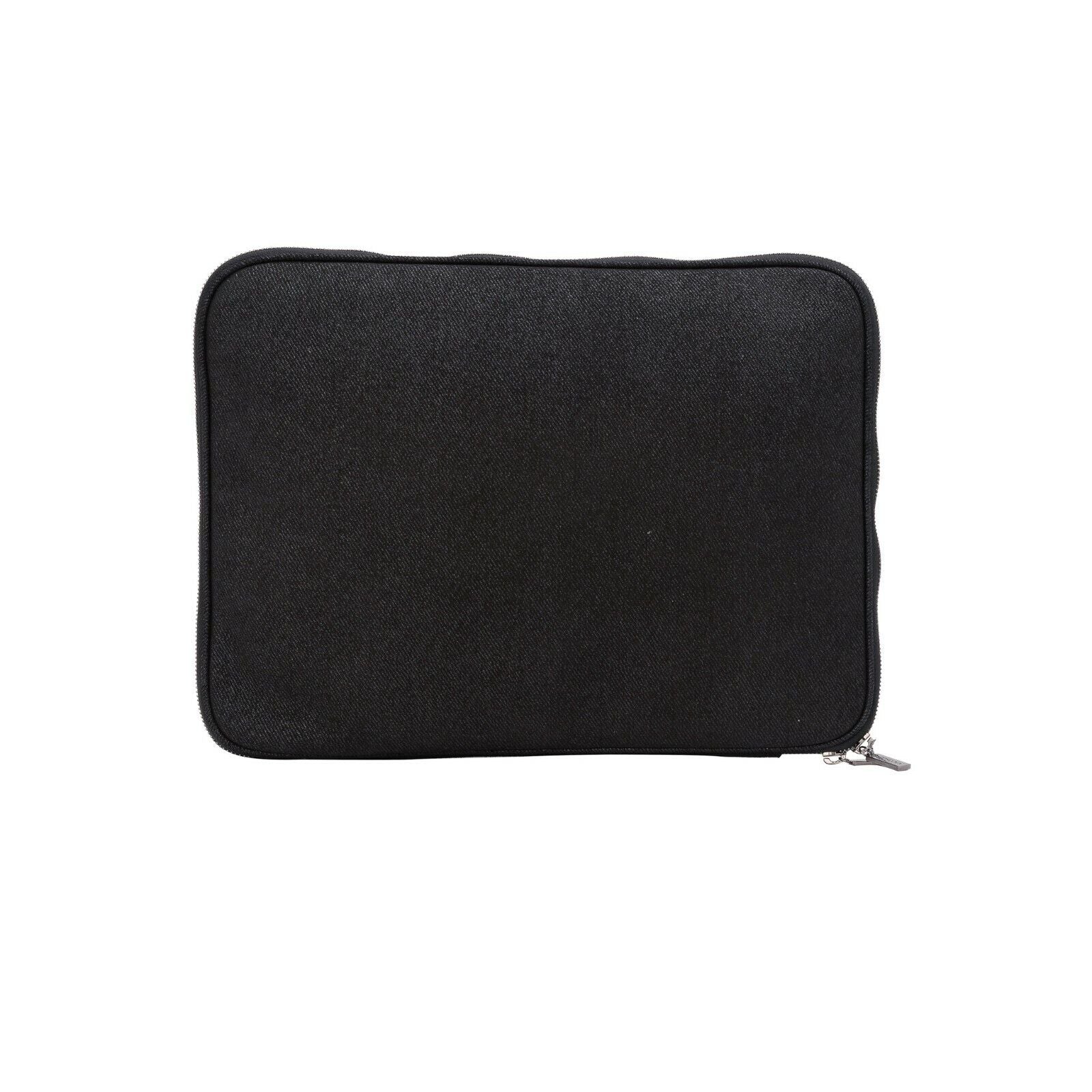 $730 Testoni Bologna Bright Denim Jeans Clutch Bag / Document Holder + PC case