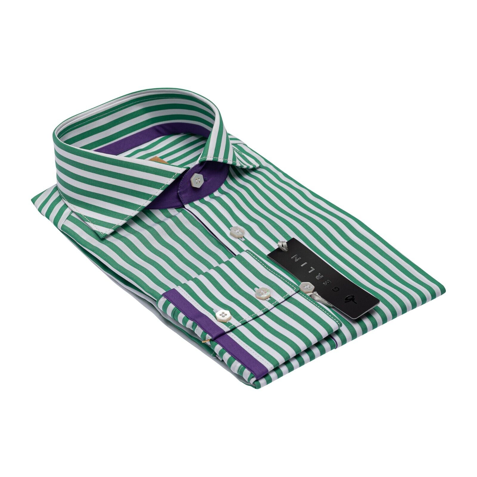 690$ LUXURY GERLIN Shirt Striped SUPRALUX ALUMO Cotton 16 - 41 2S ZILLI