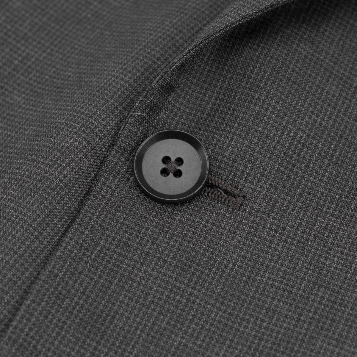 $6550 ISAIA NAPOLI "Capri" Charcoal Gray Suit Hand-Sewn Fine Wool Micro Checks